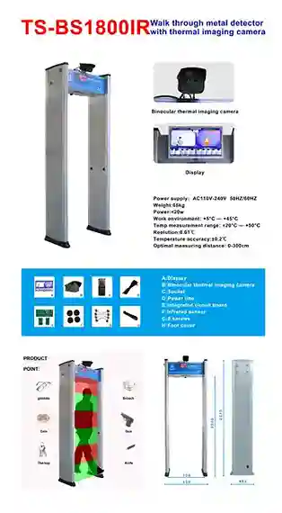 Thermal Camera Metal Detector Gate 18 Zone - Gambar 5