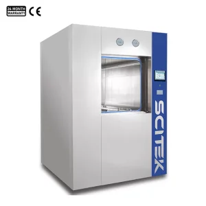 Horizontal Pulse Vacuum Autoclave dengan Pintu Angkat Otomatis (Lift Door)